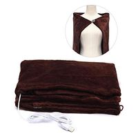 Biback USB Heated Shawl 45x80cm Personal Heated Wrap Electric Heated Shaw Heating Lap Shoulder Blanket for Winter Healthy Care