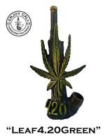 Handmade Tobacco Pipe Art Collectible Smoke Functional"420Green"Collection