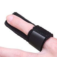 HEALIFTY Finger Brace Adjustable Finger Splint Fracture Joint Protector for Adults (Black)