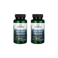 Swanson NAC N-Acetyl Cysteine Antioxidant Anti-Aging Liver Support & Amino Acids Supplement 600 mg 100 Capsules (2 Pack)