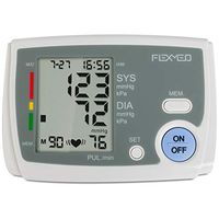 FLEXMED Portable Automatic Upper Arm Blood Pressure Monitor with Large Cuff LCD Display Single Type 90 Memory FDA Approved Batteries Included