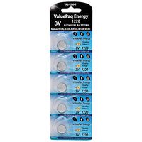 Valuepaq Energy 1220 Lithium Coin Cell Batteries, 5 Pk