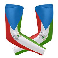 Equatorial Guinea Flag 1 Pair UV Protection Cooling Long Sports Arm Sleeve