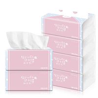 4 Packs 3-Ply Facial Tissue 300 Tissues Per Packs 1200 Tissues Total Soft Paper Towel, Strong and Highly Absorbent Hand Towels Absorbing Toilet Tissue for Home Kitchen Bathroom