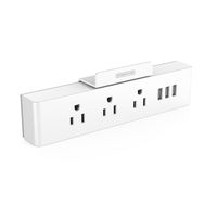 Cruise Power Strip with 3 USB 3 Outlets - NTONPOWER Travel USB Charging Station with Phone Stand, Cube Tap Power Outlet Extender Adapter, Non Surge Protection - White
