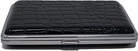 Nulite Black Crocodile Design Framed Double Sided PU Leather 120s Cigarette Case
