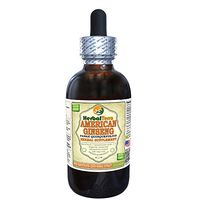 American Ginseng (Panax Quinquefolius) Tincture, Dried Leaves Liquid Extract (Brand Name: HerbalTerra, Proudly Made in USA) 2 fl.oz (60 ml)