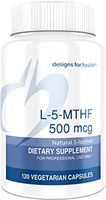 Designs for Health L-5-MTHF 500mcg (850mcg DFE / Dietary Folate Equivalent) - Quatrefolic, Active B9 Methylfolate (120 Capsules)