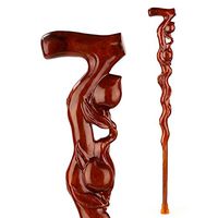 HXZXH Wood Cane with Supportive Curved Handle Exquisite Carving Walking Canes as Gifts Walking Sticks for Men and Women Hand Crutches Made of Rosewood No Assembly Required Sturdy Stable Brown Peach