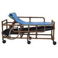 MJM International WT910 Wood Tone Shower Gurney, 450 oz Capacity, 30.5" Height x 79" Length x 28" Width