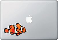 Tropical Fish - Clownfish - Clown Fish - Stained Glass Style - Opaque Vinyl Laptop Decal - Copyright Yadda-Yadda Design Co. (Size Choices) (MD 5"w x 3"h)