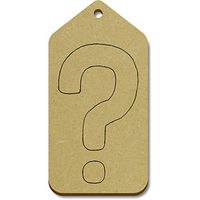 Azeeda 10 x Large 'Question Mark' Wooden Gift Tags (TG00012102)