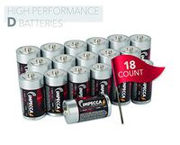 IMPECCA D Batteries (18 Pack) All Purpose D Alkaline Battery, High Performance 1.5 Volt Size D Batteries, 18 Count