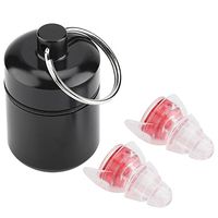 High Fidelity 27dB Transparent Noise Reduction Anti-noise Earplugs for Concert Drummer Party Hearing Protection(Red)