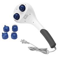 Electric Kneading Massager, Double Headed Neck Massager Full Body Kneading Deep Tissue Percussion Massager Electric Shoulder Back Massager