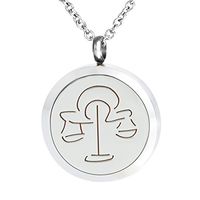 Aromatherapy Essential Oil Diffuser Necklace Perfume Fragrance Libra Pendant Charms Locket