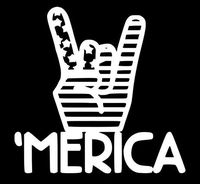 Home Grown Claremore Merica Rocks Vinyl Sticker Decal | 5.5" Width X 5.5" Height | White HGC0756