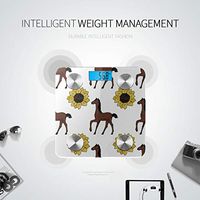 LYAOE Bluetooth Body Fat Scale Horses Sunflowers Smart Wireless Scale with LCD Display Measuring Body Weight Bmi and Health Digital Scale