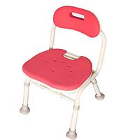 Bath Stool Pink Elderly Bath Stool Height Adjustable Bathing Foldable Chair Bathroom Multipurpose Shower Stool for Old Man Pregnant Woman Shower Seat with EVA Cushion