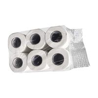 6 Rolls Soft Toilet Paper, Household Hotel Tissue Toilet Paper Facial Tissue Napkin (White)