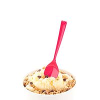 Petal Spoon, Petal Shaped Spoon, Tasting Spoon - Disposable - 4.5" - Magenta - 100ct Box - Restaurantware
