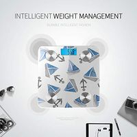 Bluetooth Body Weight Scale Cartoon Cute Yacht Nautical Warship Scale for Body Weight Body Fat Composition Monitor Analyzer with Smartphone App for Body Management-396 Lbs