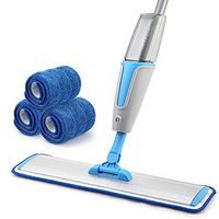 KIRA Flat Floor Mop Spray Mops Household Ultrafine Cotton Fiber Adsorption Decontamination 360° Rotating Mop Head Aluminum Alloy Panel 4711.5129cm Floor Cleaning - 500ml（3 Mop Cloth）