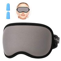 Sleep Mask, VOLUEX Ultra Soft Skin-Friendly Pure Natural Silk Fabric and Cotton Filled Sleeping Eye Mask with Adjustable Strap and Ear Plug for Men,Women and Kids