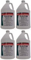Flo-Kem 5195 Flo-Zyme Commercial Bio-Enzyme Drain Opener/Deoderizer with Pleasant Scent, 1 Gallon Bottle, Milky White (Pack of 4)