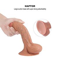 Dídòs fòr Mèn Huge Soft and Reliable Washable Silicone Toy, Beginner Ladies Glass Simulation Soft FakeMássagèrSucker Waterproof Toy 19 cm CHASPAT0323