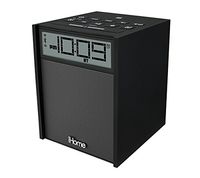 Sound Design iHome IBN180B Rubberized NFC Bluetooth Dual Alarm FM Clock Radio with USB Charging/Aux-In, Black (Discontinued by Manufacturer)
