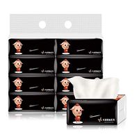 VeliHome 8 Bags Soft Dry Facial Tissue Paper, Extraction Wood Pulp Paper, 3-ply Tissue for Home Office Toilet