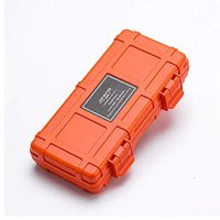 WLBOX Cigar Box, Spanish Cedar Wood Lined Travel Portable 3 Sticks, Built-in Humidifier Constant Temperature and Humidity Box, Men's Gift Box Cigarette Case (Color : Orange)