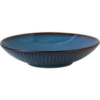 AXZHYX Bowl Soup Bowl Retro Blue Ceramic Bowl Household Shallow Bowl Bowl Large 9 inch Pasta Bowl Western Salad Bowl Hotel Tableware Home Noodles Boiled Fish Soup Bowl