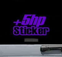 JS Artworks Plus 5hp Sticker Vinyl Decal Sticker (Purple)