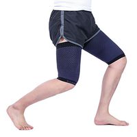 Doc Miller Premium Hamstring Compression Sleeve - 1 Pair Injury Recovery & Support Men Women – Thigh Compression Sleeves for Sore Quads Cramps Best for Pain Relief Sports (Navy Blue, Small)