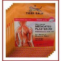 BIG Size Tiger Balm Patch Plaster Warm Medicated Pain Relief 10 Pcs. (2 X 5 Pc) Made in Thailand