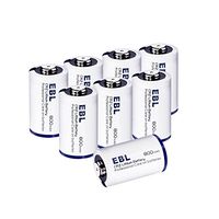 EBL CR2 Lithium Battery, 3 Volt Photo Battery for Mini 25, Mini 50, Golf Rangefinder, Flashlight, Electronic Toys, Alarm Systems - 8 Pack