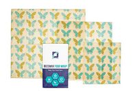 DULEIRO Bee's Wax Food Wraps, Reusable Beeswax Wrap, 3 Pack Assorted Sizes, Eco- Friendly, Biodegradable, Reusable, Washable, Sustainable, Plastic Alternative, 3 Pack Includes LG, M, SM