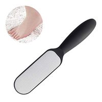 HEALLILY Foot Scrubber 1 Pcs Delicate Callus Remover Professional Stainless Steel Callus Remover Pedicure Foot File Tool for Cracked, Dead Skin Removal for Men and Women (Black)