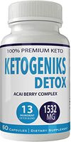 Ketogeniks Detox Pills Max Dietary Supplement 100% Natural Keto Formula, Pure Herbal Ingredients, Acai Berry, Papaya & Ginger, Promotes Colon Cleansing & Removes Toxins