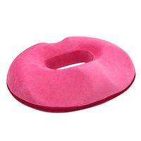 Wearefo Seat Cushion Chair Pad Pressure Relief Donut Seat Cushion Pain Relief Hemmoroid Treatment Tailbone Hollow Breathable Net Memory Cotton Cushion Firm Sitting Pillow (Pink)