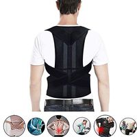 Posture Corrector & Clavicle Brace Back Brace Support | for Back Neck Shoulder Upper and Lower Back Pain Relief | Men and Women | Improves Bad Stooped Forward Head (L)