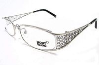 Mont Blanc frame MB 151 A92 Metal - Rhinestones Silver