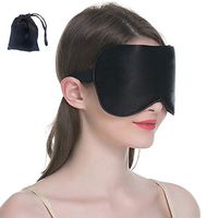 Eye Mask for Sleeping,100% Pure Mulberry Silk Eye Cover for Night or Nap, Travel Blindfold for Adults Kids,Adjustable Headband Eye Pathces,One Silk Drawstring Bag for Silk Mask