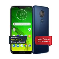Moto G7 Power with Alexa Push-to-Talk – Unlocked – 32 GB – Marine Blue (US Warranty) – Verizon, AT&T, T–Mobile, Sprint, Boost, Cricket, & Metro