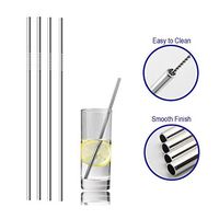 Stainless Steel Reusable Metal Straws -Portable Food Grade 30 Pack 8.5 inch