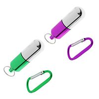 NATFUR 2pcs Mini Tablet Case Pill Box Holder Container Keychain Key Fob Organizer Pretty for Women for Men for Girls Pretty Fine Beauteous