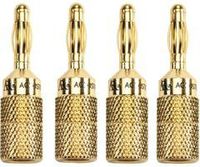 Acoustic Research PR407 Banana Plugs, Compression type, 2 pair (Discontinued by Manufacturer)