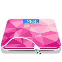 TIZHONG Bluetooth Body Fat Scale USB Rechargeable Smart Digital Bathroom Weight Scale with Smartphone App Wireless BMI Scale Body Fat Monitors, (Color : C)
